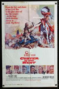 h153 CUSTER OF THE WEST one-sheet movie poster '68 Rob Shaw, Civil War!