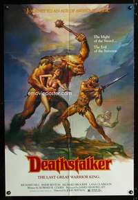 h162 DEATHSTALKER one-sheet movie poster '84 Boris Vallejo, Lana Clarkson