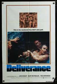 h165 DELIVERANCE one-sheet movie poster '72 Jon Voight, Burt Reynolds