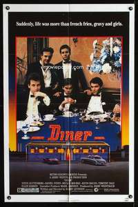 h173 DINER one-sheet movie poster '82 Barry Levinson, Guttenberg, Rourke