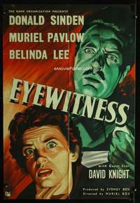 h202 EYEWITNESS English one-sheet movie poster '56 English film noir!