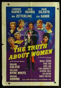 h594 TRUTH ABOUT WOMEN English one-sheet movie poster '58 Laurence Harvey