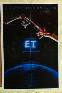 h187 E.T. THE EXTRA TERRESTRIAL one-sheet movie poster '82 Spielberg