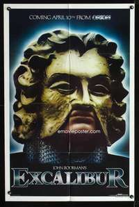 h198 EXCALIBUR teaser one-sheet movie poster '81 John Boorman, cool image!