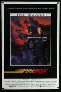 h213 FIREFOX one-sheet movie poster '82 Clint Eastwood, cool de Mar art!