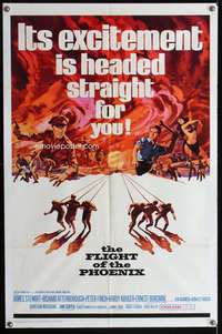 h217 FLIGHT OF THE PHOENIX one-sheet movie poster '66 James Stewart