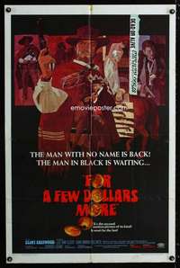 h221 FOR A FEW DOLLARS MORE one-sheet movie poster '67 Clint Eastwood