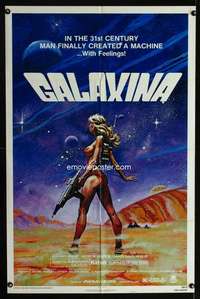 h231 GALAXINA one-sheet movie poster '80 sexy Tanenbaum sci-fi artwork!