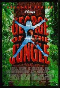 h235 GEORGE OF THE JUNGLE DS one-sheet movie poster '97 Brendan Fraser