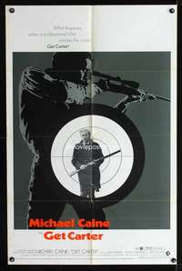 h237 GET CARTER one-sheet movie poster '71 gangster Michael Caine!