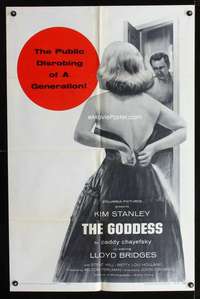 h242 GODDESS one-sheet movie poster '58 Stanley, Lloyd Bridges, Chayefsky