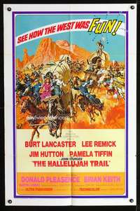 h256 HALLELUJAH TRAIL one-sheet movie poster '65 Burt Lancaster, Sturges