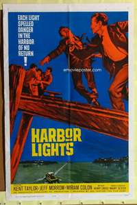 h259 HARBOR LIGHTS one-sheet movie poster '63 Kent Taylor, Jeff Morrow