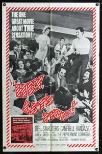 h268 HEY LET'S TWIST one-sheet movie poster '62 Joey Dee, rock n roll!
