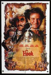 h277 HOOK DS one-sheet movie poster '91 Dustin Hoffman, Robin Williams