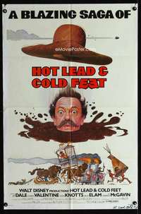 h280 HOT LEAD & COLD FEET one-sheet movie poster '78 wacky Don Knotts!
