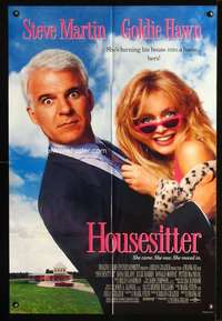 h282 HOUSESITTER one-sheet movie poster '92 Steve Martin, Goldie Hawn