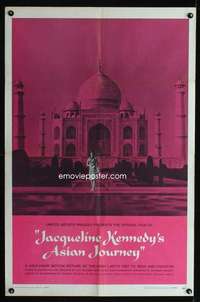 h295 JACQUELINE KENNEDY'S ASIAN JOURNEY one-sheet movie poster '62 Taj Mahal