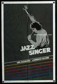 h298 JAZZ SINGER one-sheet movie poster '81 Neil Diamond re-make!
