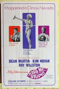 h307 KISS ME STUPID one-sheet movie poster '65 Billy Wilder, Kim Novak