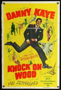 h308 KNOCK ON WOOD one-sheet movie poster '54 Danny Kaye, Mai Zetterling