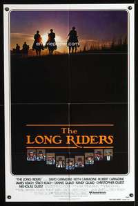 h329 LONG RIDERS advance one-sheet movie poster '80 Walter Hill, Carradines!