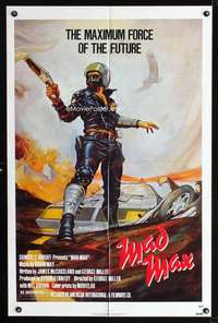 h340 MAD MAX one-sheet movie poster R83 Mel Gibson, George Miller classic!