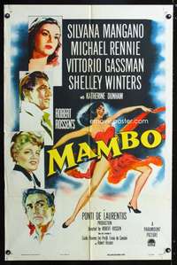 h343 MAMBO one-sheet movie poster '54 Michael Rennie, Silvana Mangano
