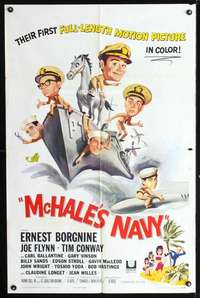 h353 McHALE'S NAVY one-sheet movie poster '64 Ernest Borgnine, Tim Conway