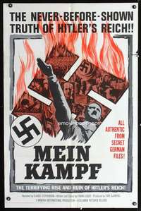 h355 MEIN KAMPF one-sheet movie poster '61 from secret German files!