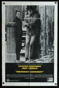 h359 MIDNIGHT COWBOY one-sheet movie poster '69 Dustin Hoffman, Jon Voight