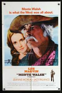 h367 MONTE WALSH one-sheet movie poster '70 Lee Marvin, Jeanne Moreau
