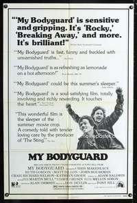 h380 MY BODYGUARD style B one-sheet movie poster '80 Matt Dillon, Baldwin