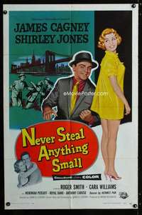 h385 NEVER STEAL ANYTHING SMALL one-sheet movie poster '59 James Cagney