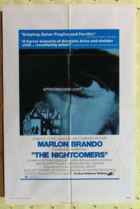 h393 NIGHTCOMERS one-sheet movie poster '72 Marlon Brando, Steph Beacham