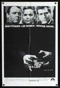 h397 NO WAY TO TREAT A LADY one-sheet movie poster '68 Steiger, Remick