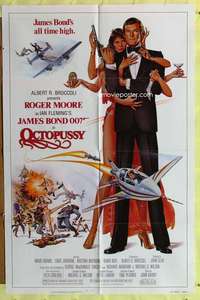 h404 OCTOPUSSY one-sheet movie poster '83 Roger Moore as James Bond!