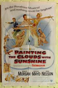 h413 PAINTING THE CLOUDS WITH SUNSHINE one-sheet movie poster '51 Morgan