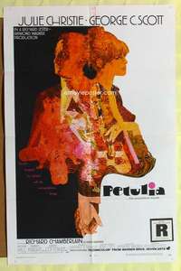 h423 PETULIA one-sheet movie poster '68 Julie Christie, George C Scott