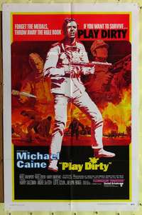 h429 PLAY DIRTY int'l one-sheet movie poster '69 Michael Caine, English!