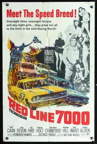 h450 RED LINE 7000 one-sheet movie poster '65 car racing, James Caan