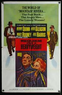 h454 REQUIEM FOR A HEAVYWEIGHT one-sheet movie poster '62 Quinn, boxing!
