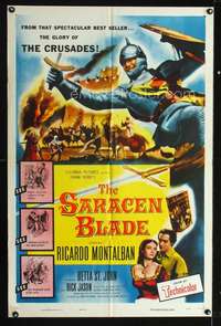 h474 SARACEN BLADE one-sheet movie poster '54 William Castle, Montalban