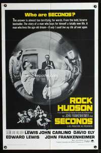 h479 SECONDS one-sheet movie poster '66 Rock Hudson, John Frankenheimer