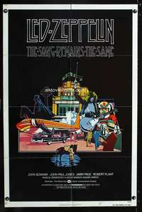 h495 SONG REMAINS THE SAME one-sheet movie poster '76 Led Zeppelin, rock!