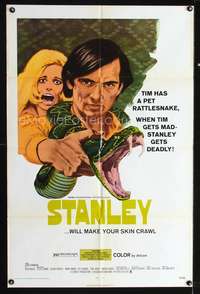 h506 STANLEY one-sheet movie poster '72 scary deadly pet rattlesnake!