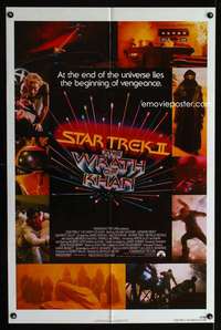 h509 STAR TREK II one-sheet movie poster '82 Leonard Nimoy, William Shatner