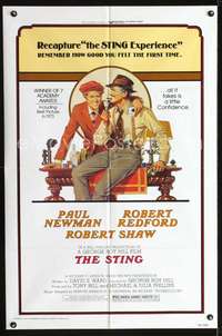 h514 STING one-sheet movie poster R77 Paul Newman, Robert Redford, Shaw