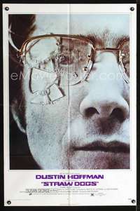 h516 STRAW DOGS one-sheet movie poster '72 Dustin Hoffman, cool full image!