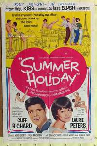h522 SUMMER HOLIDAY one-sheet movie poster '63 Richard, Laurie Peters